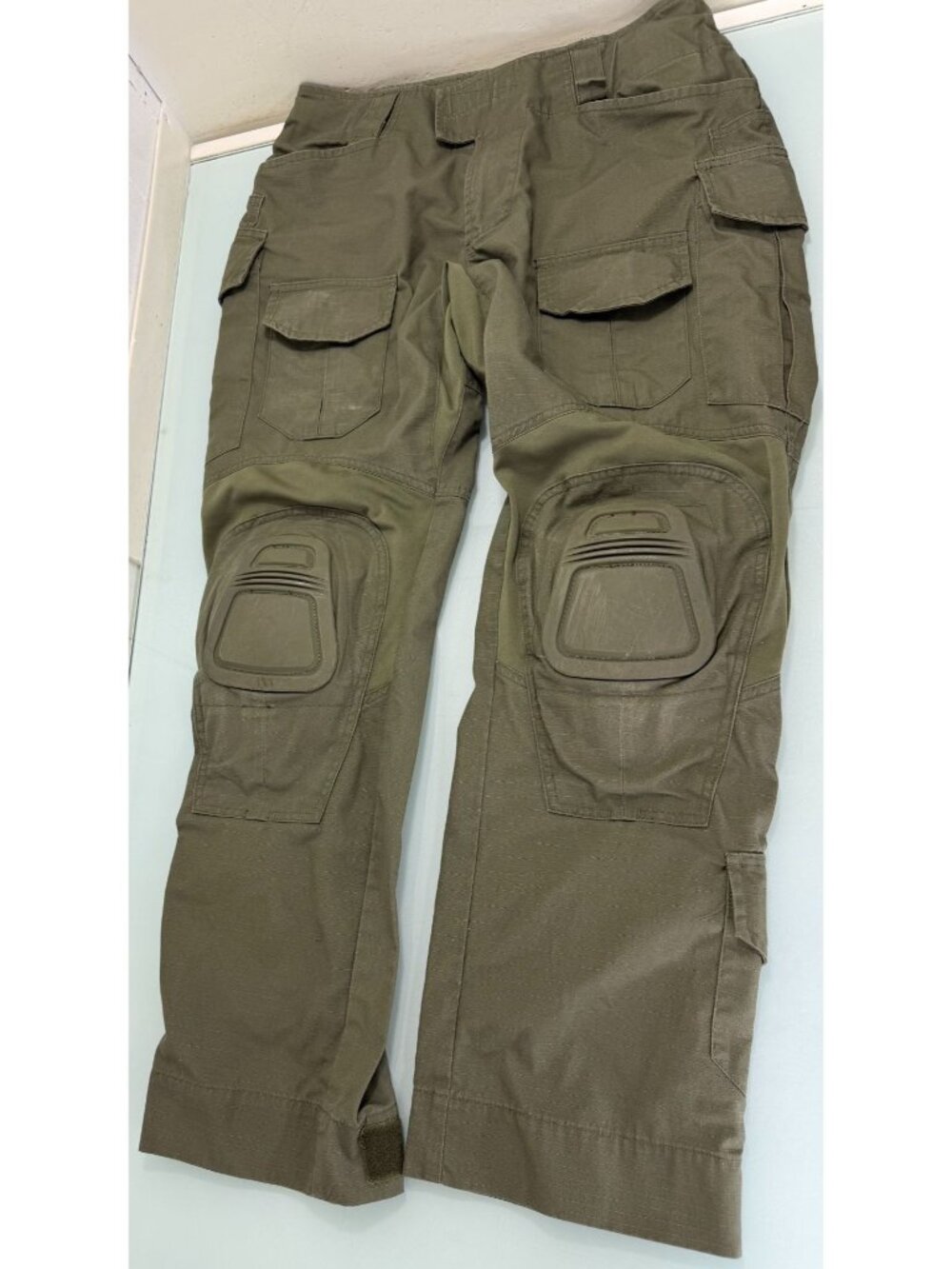 IDOGEAR Tactical Pants Mens 32X31 Ripstop Cargo Combat Knee Pads Army Green